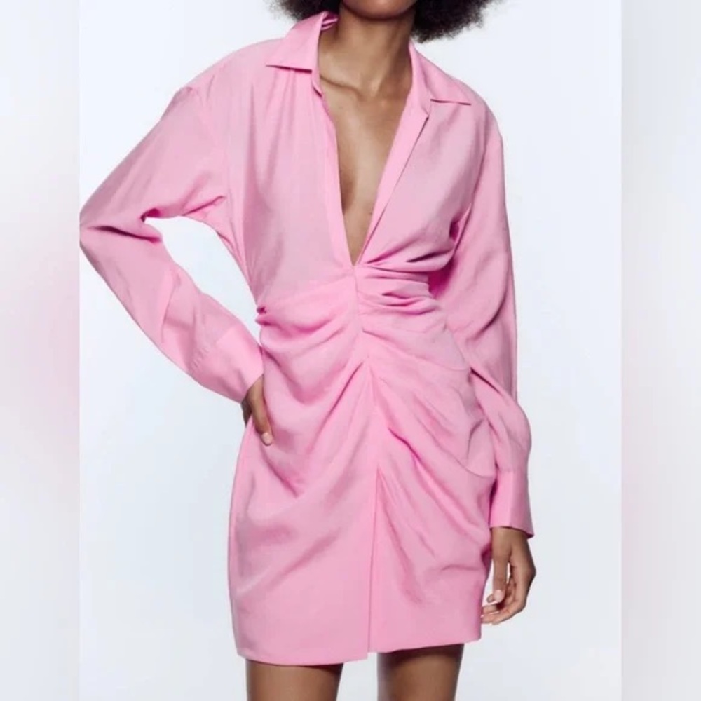 ZARA Pink Dress Colorful Vacation Travel Anniversary Summer Birthday Cruise